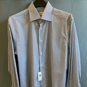 NEW Ermenegildo French Cuff Zegna Dress Shirt